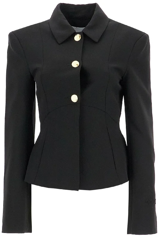 oversized coats for women -Ganni Women's Technical Twill Blazer For