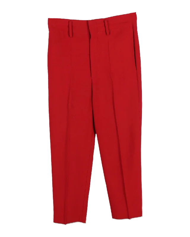 pleated fabric pants for women -Isabel Marant Étoile Trousers in Red Cotton