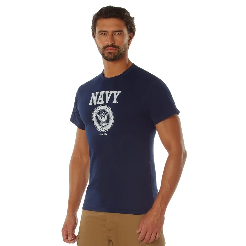 eco-friendly tops for women -US Navy Emblem T-Shirt by Rothco