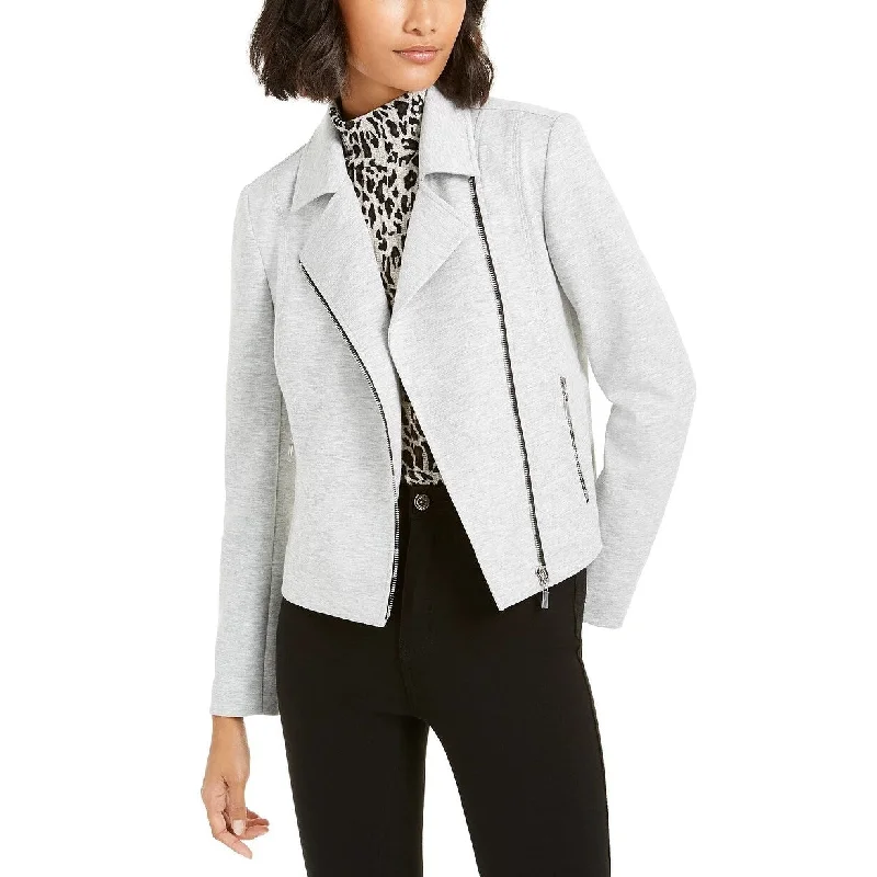 classic black jackets for women -Bar III Women's Moto Jacket Grey Size X-Large