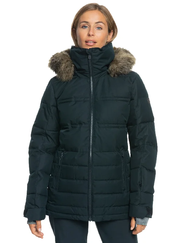 elegant coats for women -Quinn Technical Snow Jacket - True Black