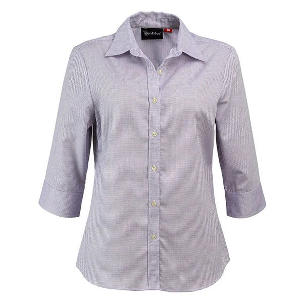 eco-friendly tops for women -Identitee Women's Grape Sussex 3/4 Sleeve Shirt