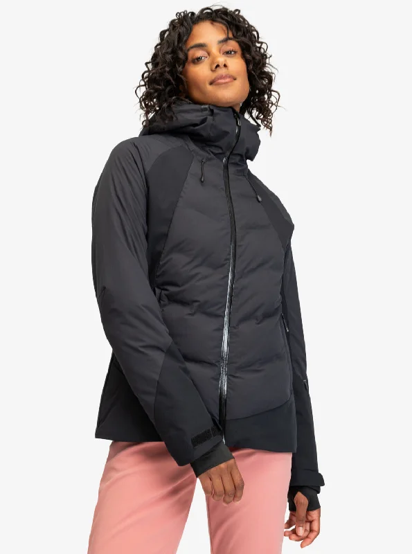 retro-style jackets for women -Dusk Technical Snow Jacket - True Black