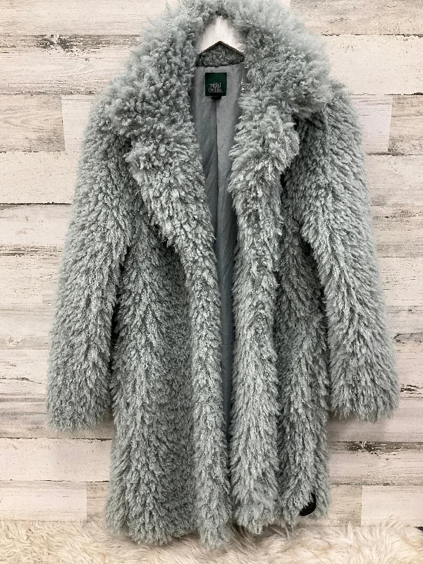 women's warm outdoor jackets -Coat Faux Fur & Sherpa By Wild Fable In Grey, Size: M