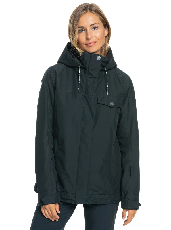 minimalist jackets for women -Billie Technical Snow Jacket - True Black