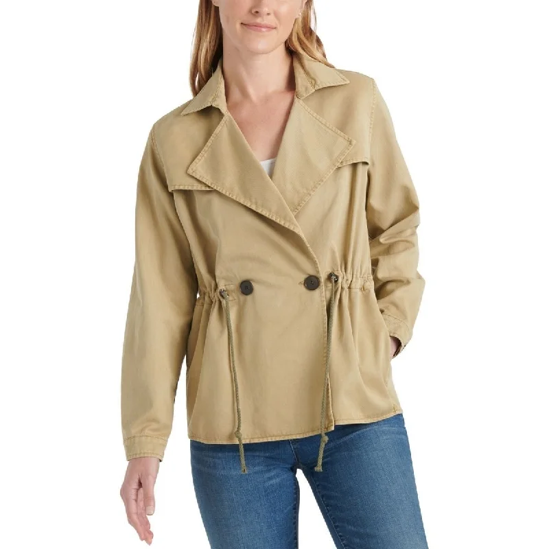 plus size winter coats for women -Lucky Brand Women's Drawstring Trench Coat Brown Size X-Small