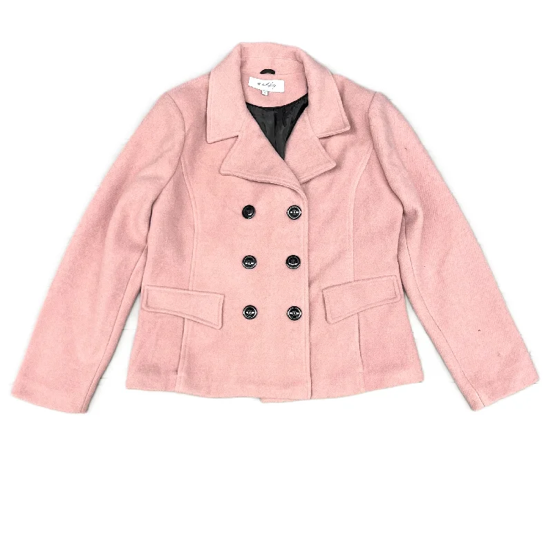 oversized coats for women -Coat Peacoat By Sebby In Pink, Size: Xl