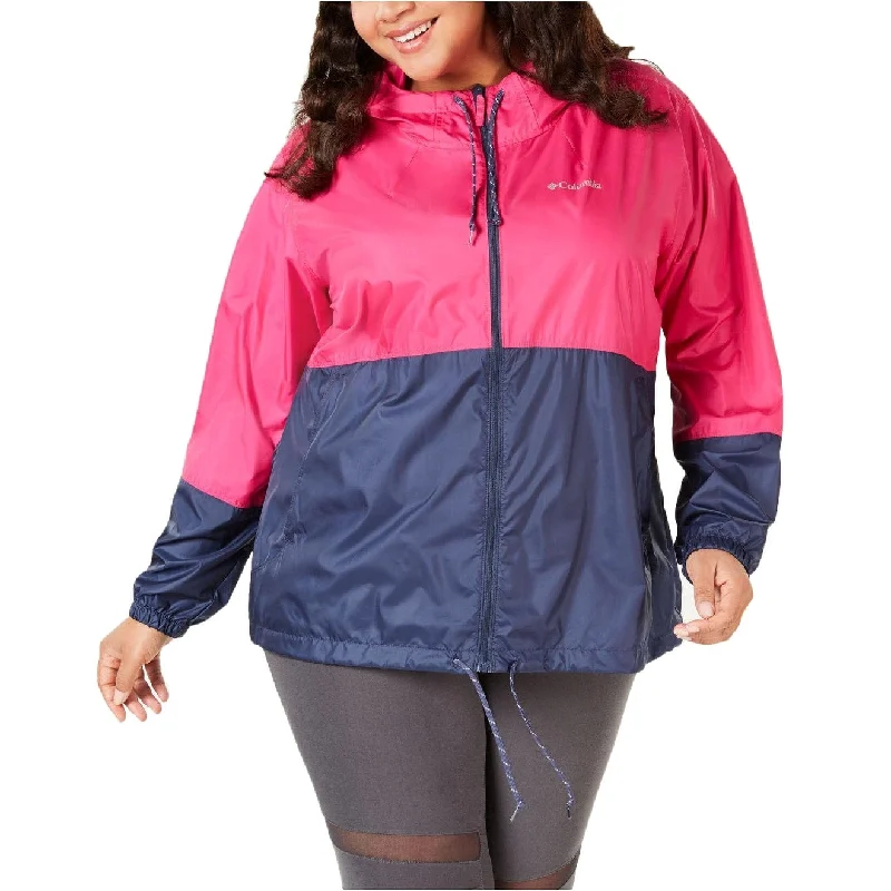 women's winter coats -Columbia Women's Plus Size Flash Forward Windbreaker Pink Size 3 Extra Large - XXX-Large