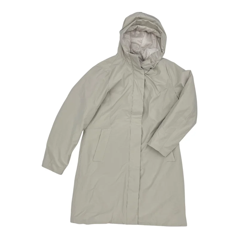 elegant woolen jackets for women -Coat Parka By Lands End In Cream, Size:M