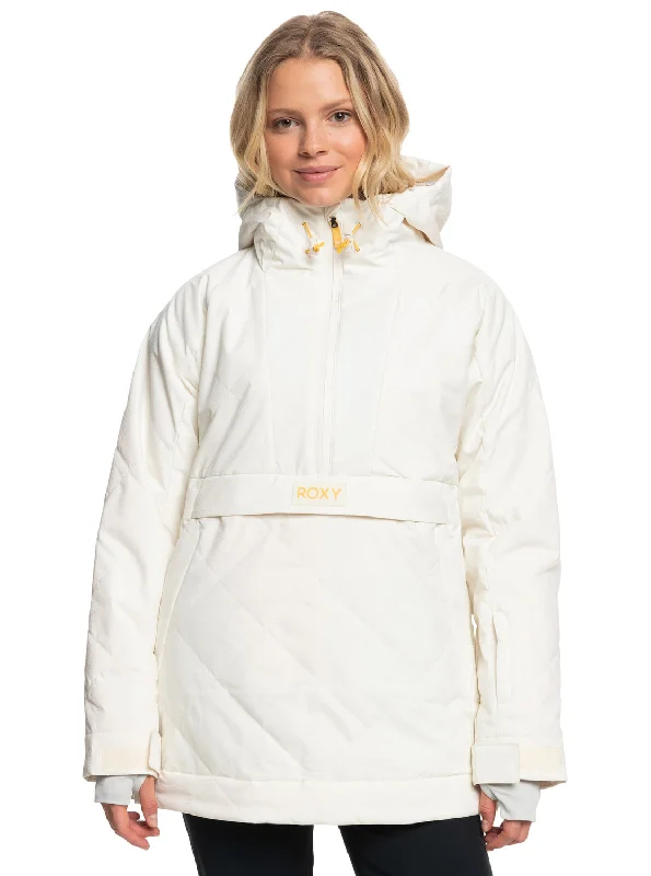 women's trench coats for fall -Radiant Lines Overhead Technical Snow Jacket - Egret