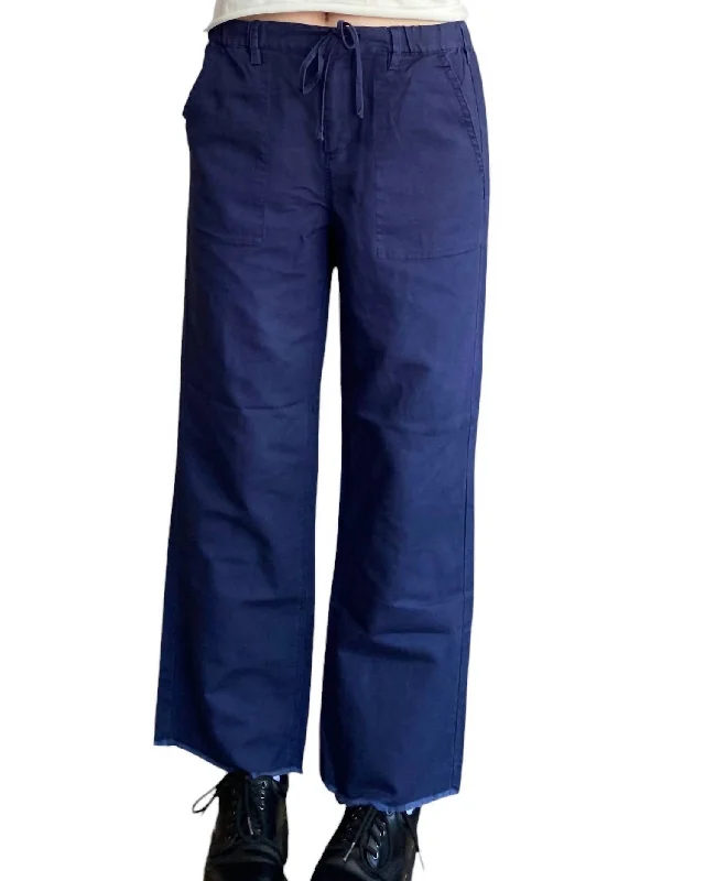 women’s chic wide-leg trousers -Women's Vacation Pants In Indigo