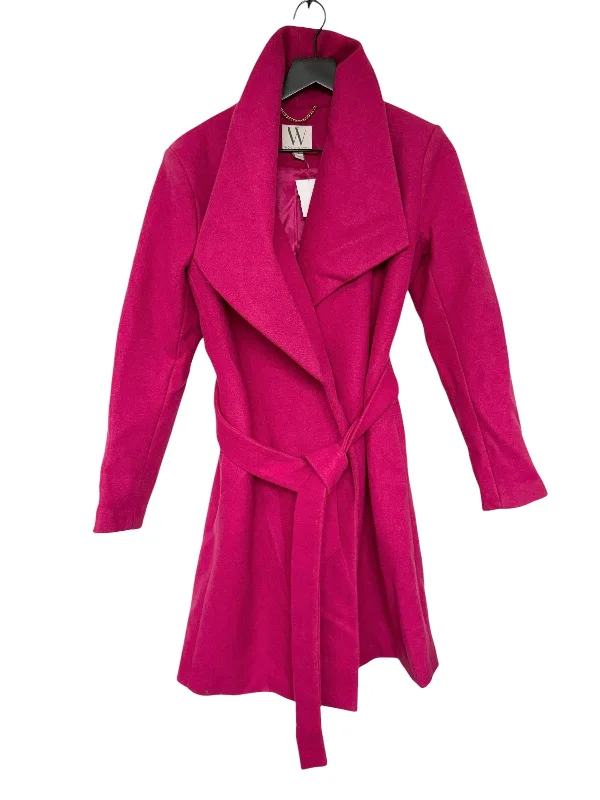 soft leather jackets for women -Coat Peacoat By Worthington In Pink, Size: S