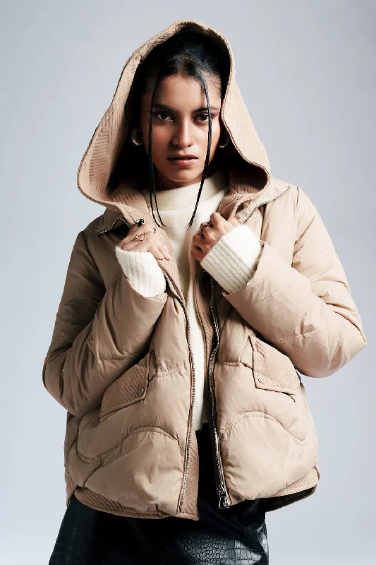 women's faux fur coats -Trail Dust Women's Hooded Puffer Jacket