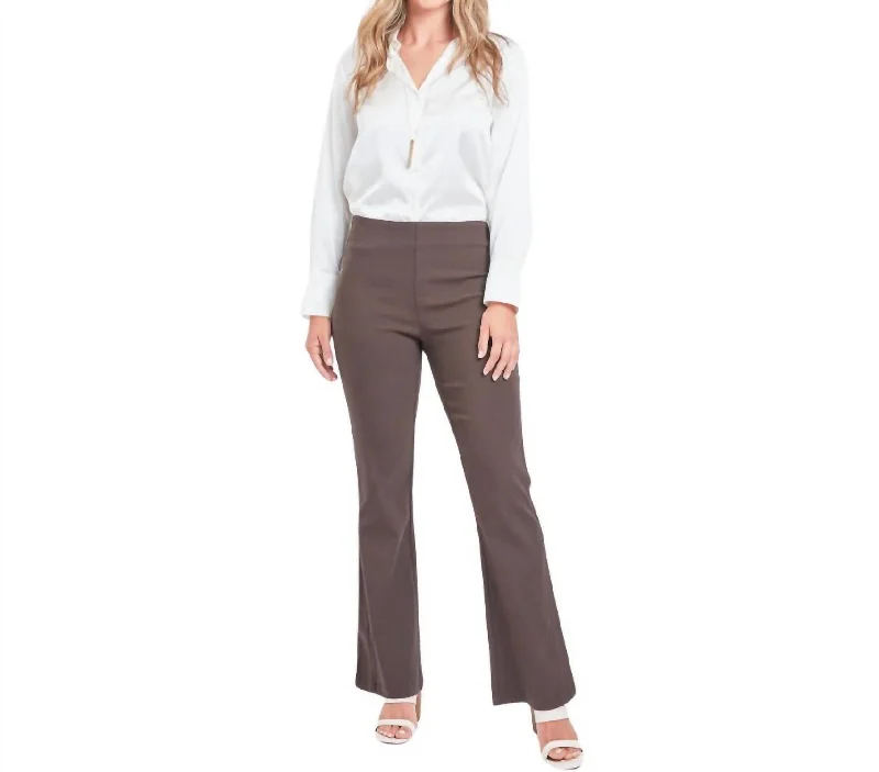 women's corduroy pants -Missy Pull On Bootcut Pants In Clove