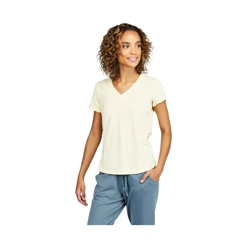 sleeveless blouses for work -Tasc Women's NOLA V Neck T Shirt - Daisy Yellow - ONLINE STORE CREDIT/EXCHANGE ONLY