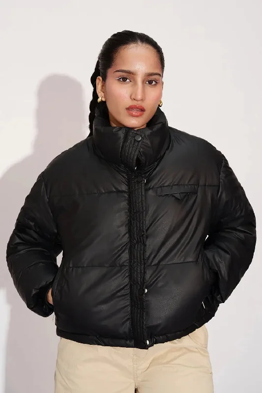 women's quilted bomber jackets -Dark Blizzard Women's Puffer Jacket