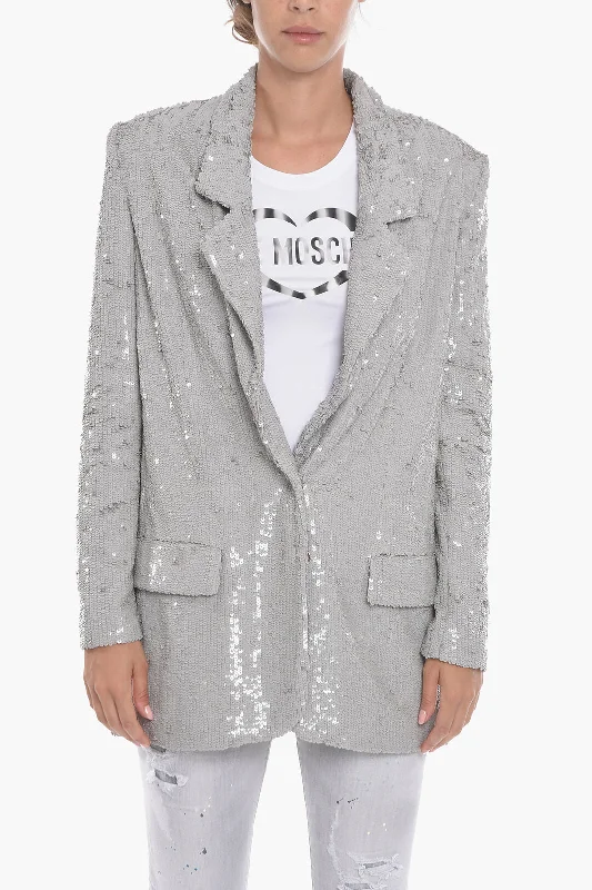 office blazers for women -The Mannei Single-breasted ELJAS Sequined Blazer