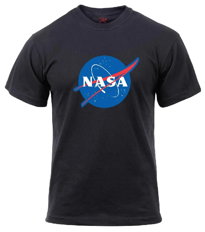 lightweight summer tops for women -Mens NASA Meatball Logo Black T-Shirt