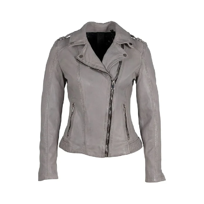 women's short fur coats -Mauritius Women's Narin Moto Leather Jacket