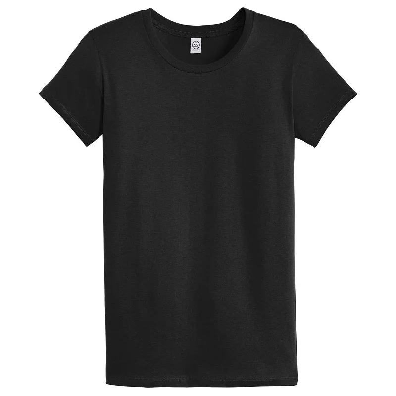 draped tops for women -Alternative Women's Black Legacy Crew T-Shirt