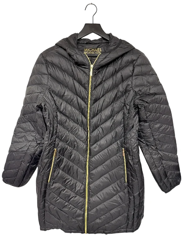 short puffer jackets for women -Coat Puffer & Quilted By Michael By Michael Kors In Black, Size: L