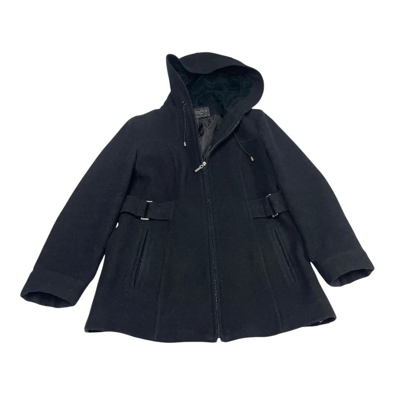 ladies' chic pea coats -Coat Wool By Fleet Street In Black, Size: S