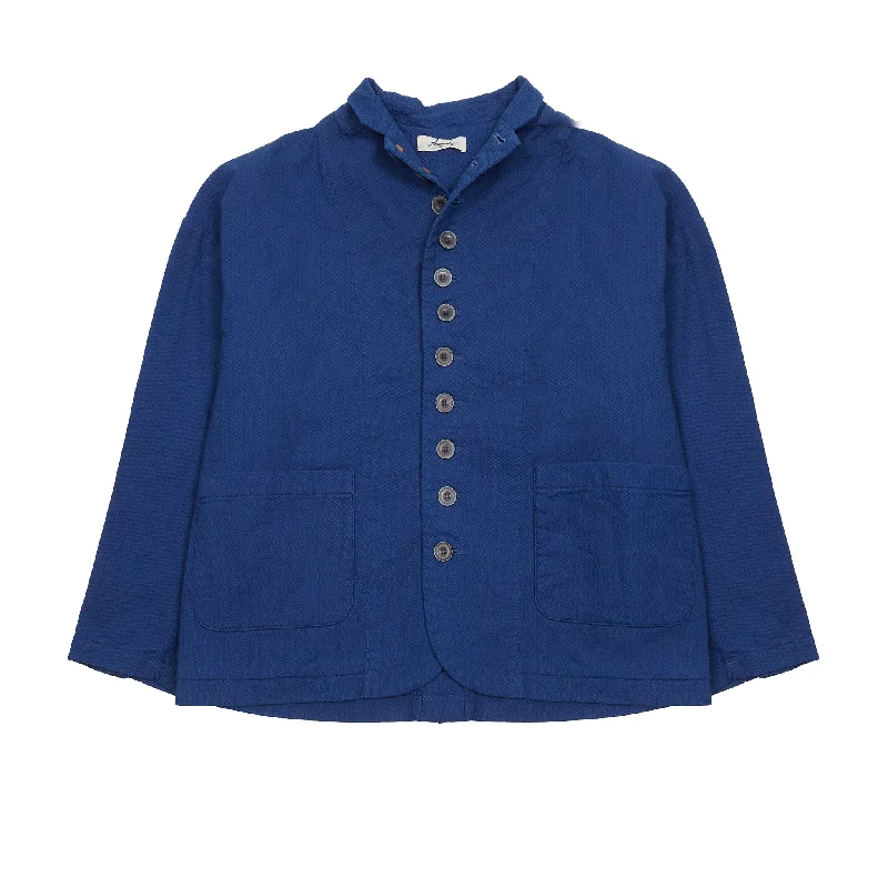 lightweight windbreakers for women -Antiquités Sashiko Jacket in Indigo