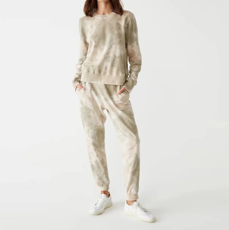 women’s vintage-style pants -Eden Jogger In Champagne Combo