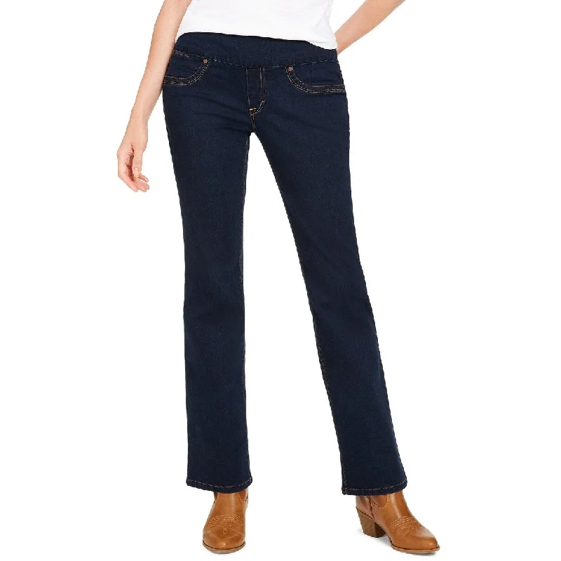 women’s vintage-style pants -Style & Co Women's Ella Pull-On Bootcut Jeans Dark Blue Size Large