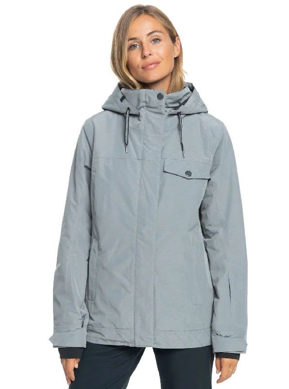 classic black jackets for women -Billie Technical Snow Jacket - Heather Grey