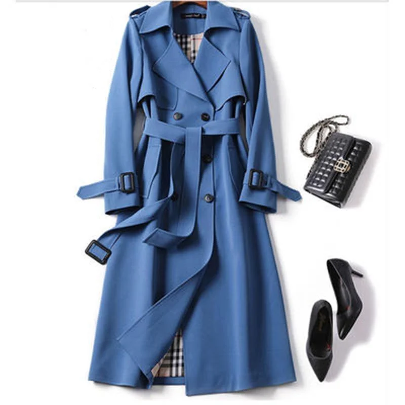 ladies' chic pea coats -Oxford Trench Coat For Women