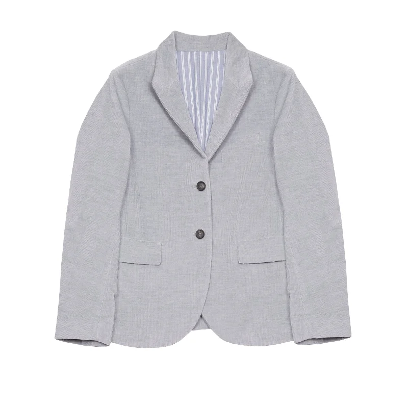 women's cardigan coats -Bergfabel Women's Cotton Cashmere Tyrol Jacket in Ice Needlecord