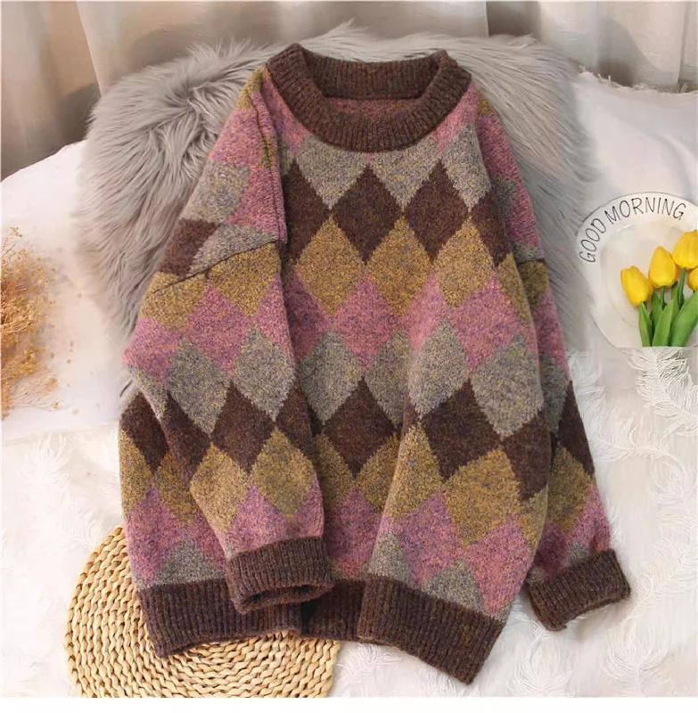 spring fashion tops for women -Sweater Pullover Women's Outerwear New Knitted Sweater     S5056