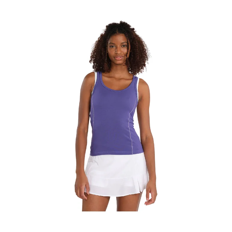 casual oversized tops for women -Tasc Women's MicroAir Tech Racer Back - Vibrant Purple FINAL SALE