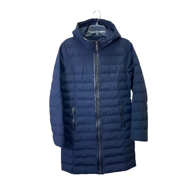 women's quilted bomber jackets -Coat Puffer & Quilted By Michael By Michael Kors In Blue, Size:M