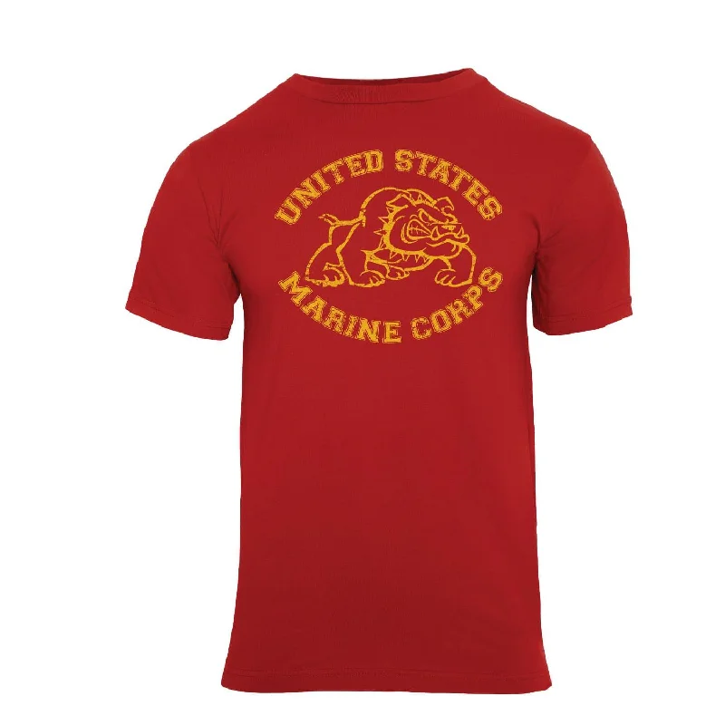 oversized tunic tops for women -Vintage U.S. Marine Bulldog T-Shirt by Rothco