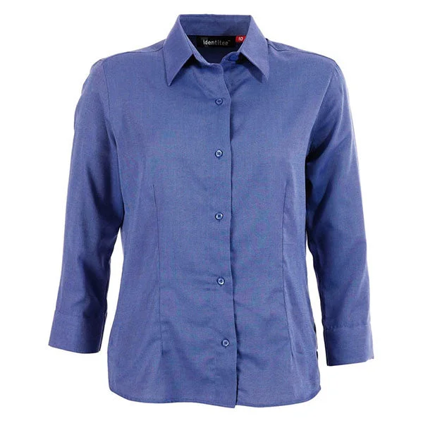 elegant chiffon blouses -Identitee Women's Royal Trafalgar 3/4 Sleeve Shirt