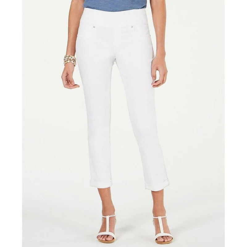 high-waisted leggings for women -Style & Co Women's Pull On Boyfriend Jeans White Size Medium