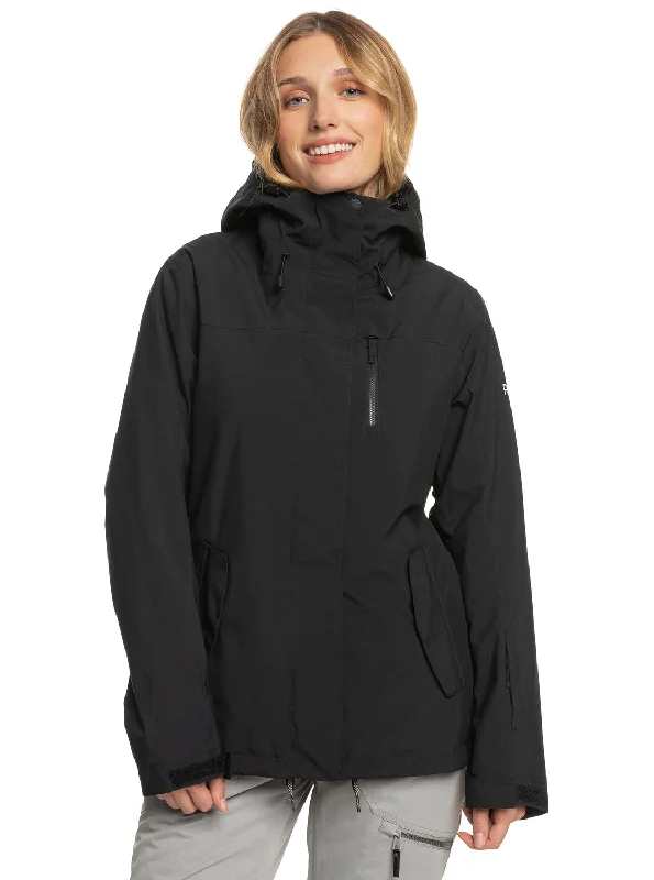 elegant wool jackets for women -Roxy Jetty 3-In-1 Technical Snow Jacket - True Black