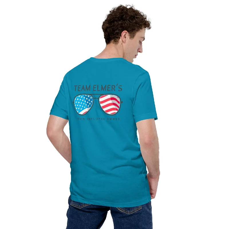 asymmetrical tops for women -Team Elmer's Americana Unisex T-Shirt