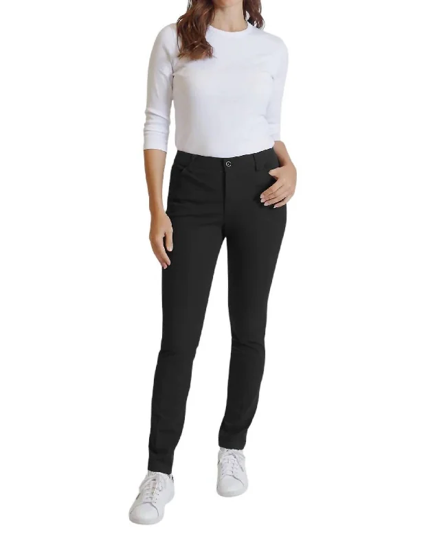 casual tie-waist pants for women -Twiggy Pant In Black