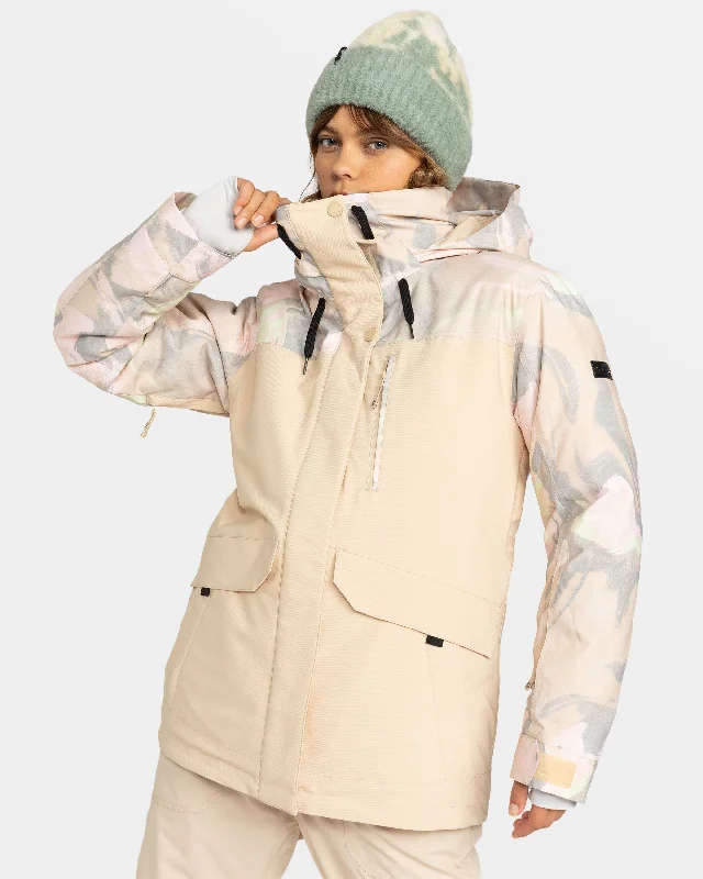 chic double-breasted blazers -Dawnrae Parka Snow Jacket - Pebble Swirl