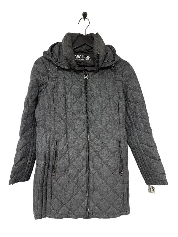 quilted coats for women -Coat Puffer & Quilted By Michael By Michael Kors In Grey, Size: S