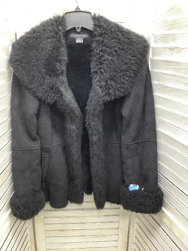 women's sleek winter jackets -Coat Faux Fur & Sherpa By Rampage In Black, Size: L