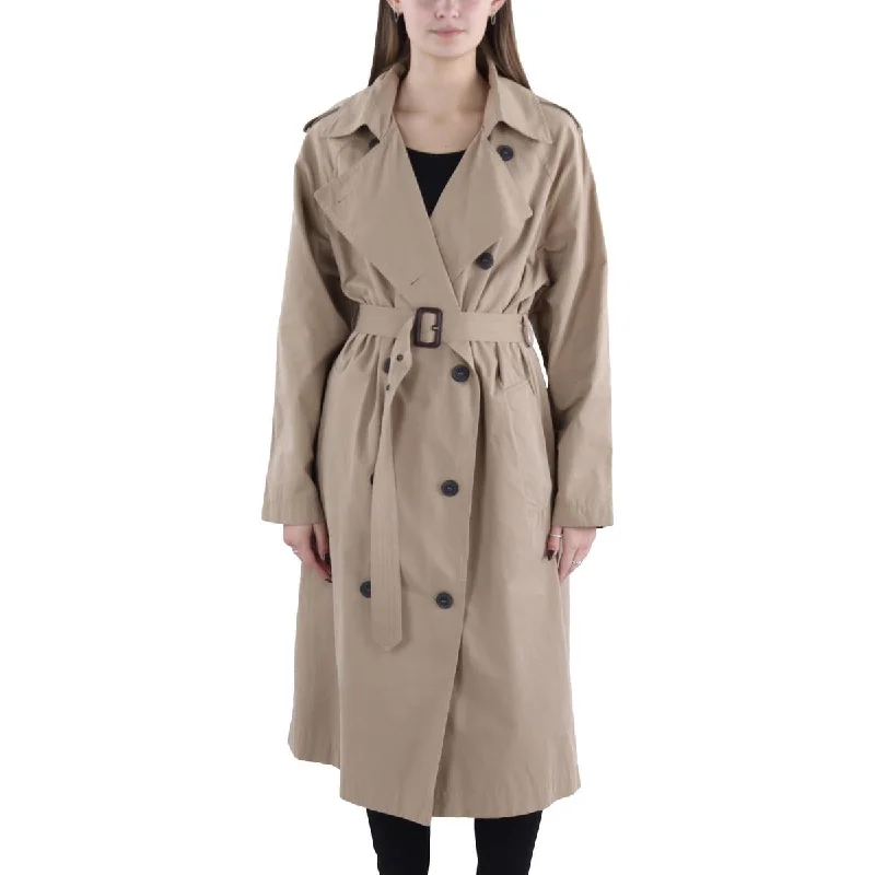 chic double-breasted blazers -Z Supply Womens Davis Lightweight Long Trench Coat