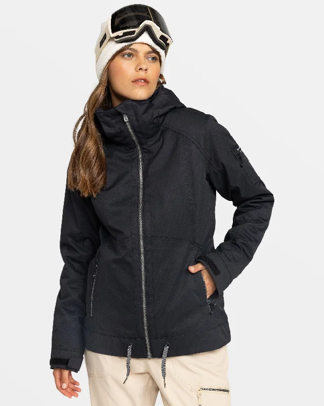 casual zip-up jackets for women -Meade Snow Jacket - True Black