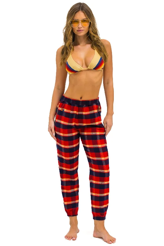 plus-size pants for women -PLAID LODGE PANT - RUGBY PLAID