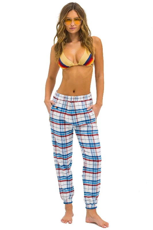 casual denim pants for women -PLAID LODGE PANT - MONTAUK PLAID