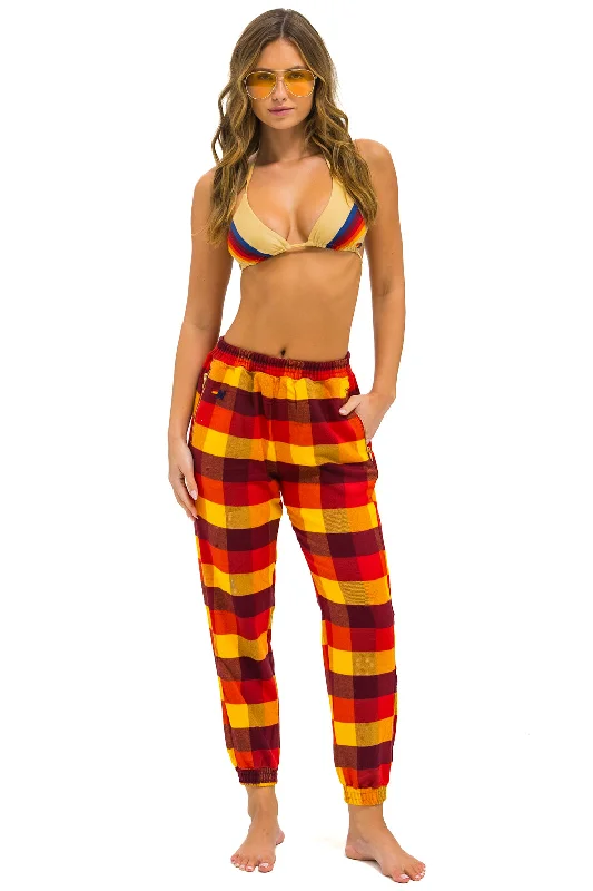 women's printed pants -PLAID LODGE PANT - SURFY PLAID