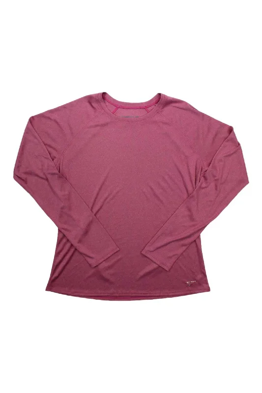 peplum tops for women -Speedo Womens Heather LS Swim Tee